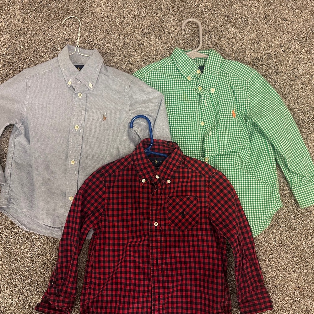 3T Ralph Lauren button down shirts